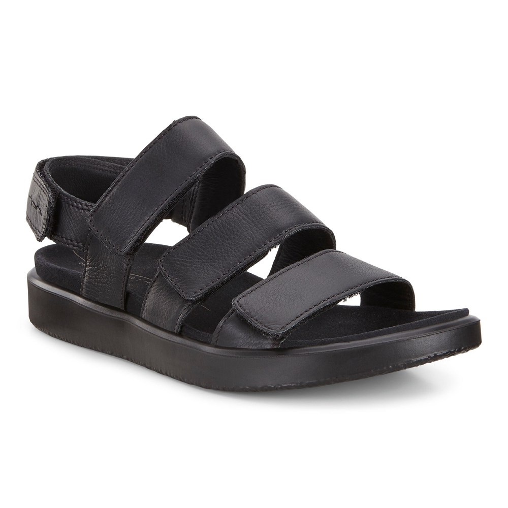 ECCO Womens Sandals Black - Flowt Flat - GLB-246053